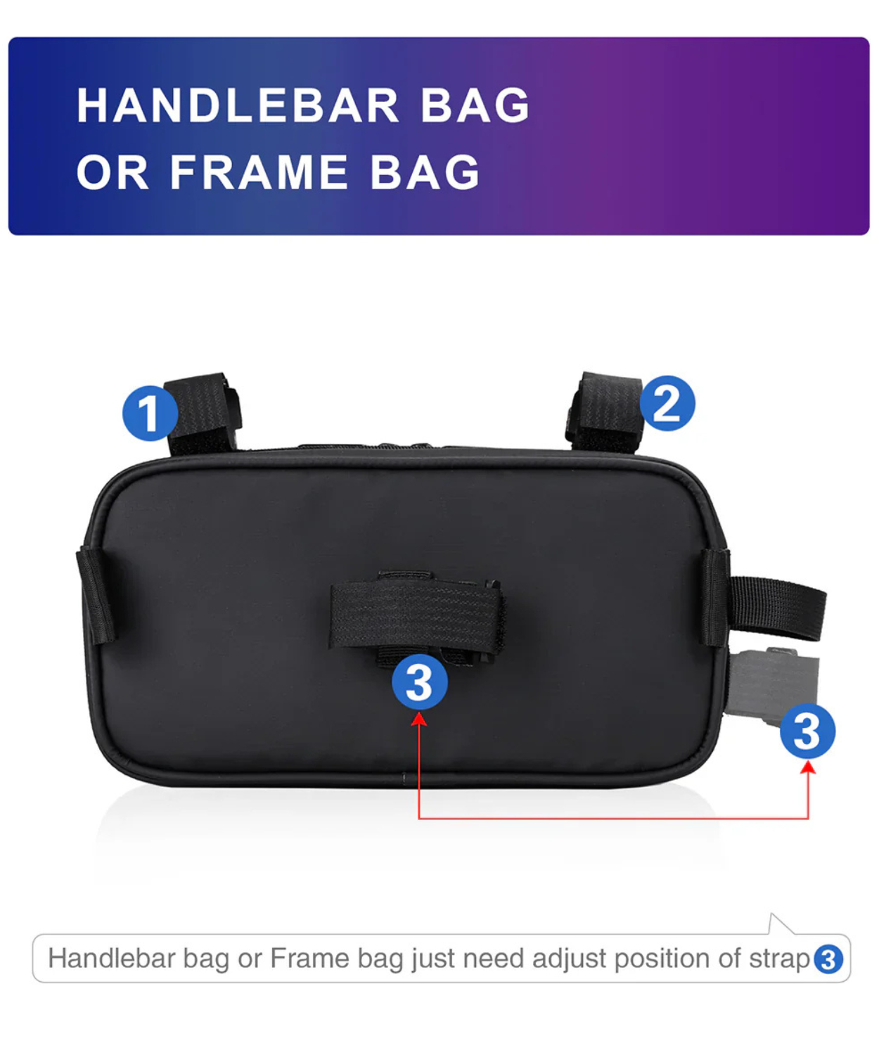 Rhinowalk Saddle/Waist/Hand Bag - X21921