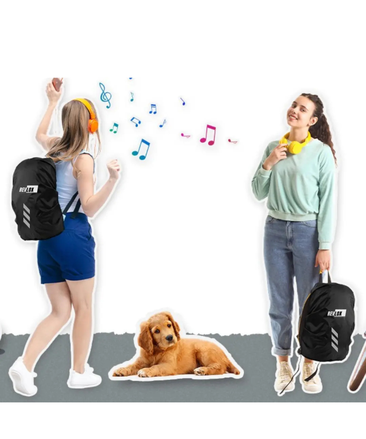 Revlox Waterproof Bagpack Cover - Black