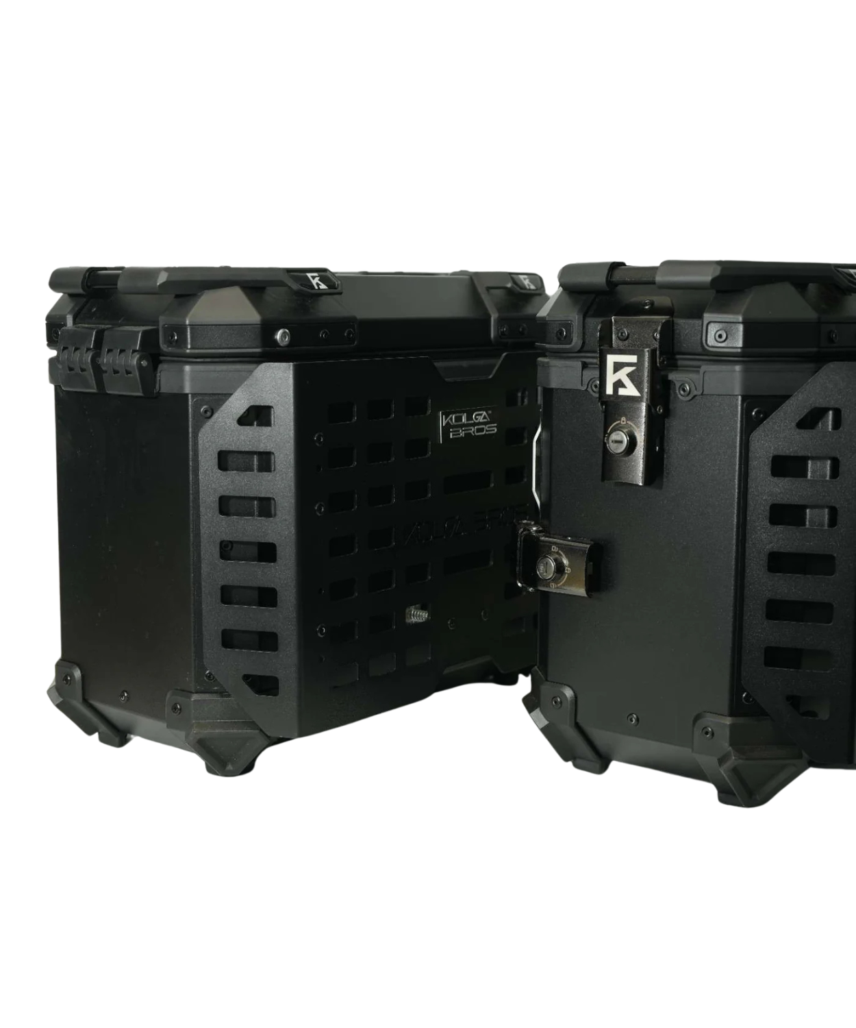 Kolga Bros Camper 38L Moto Alluminium Panniers - Black