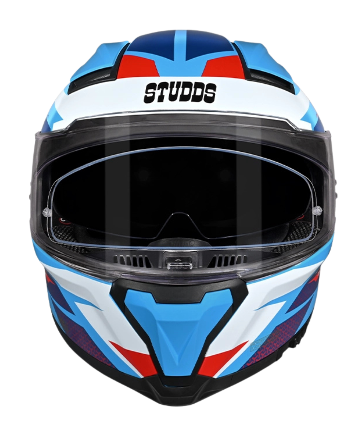 Studds Helios D2 Circuit Decor Graphics Helmet - Gloss Blue Red N2 - Studds