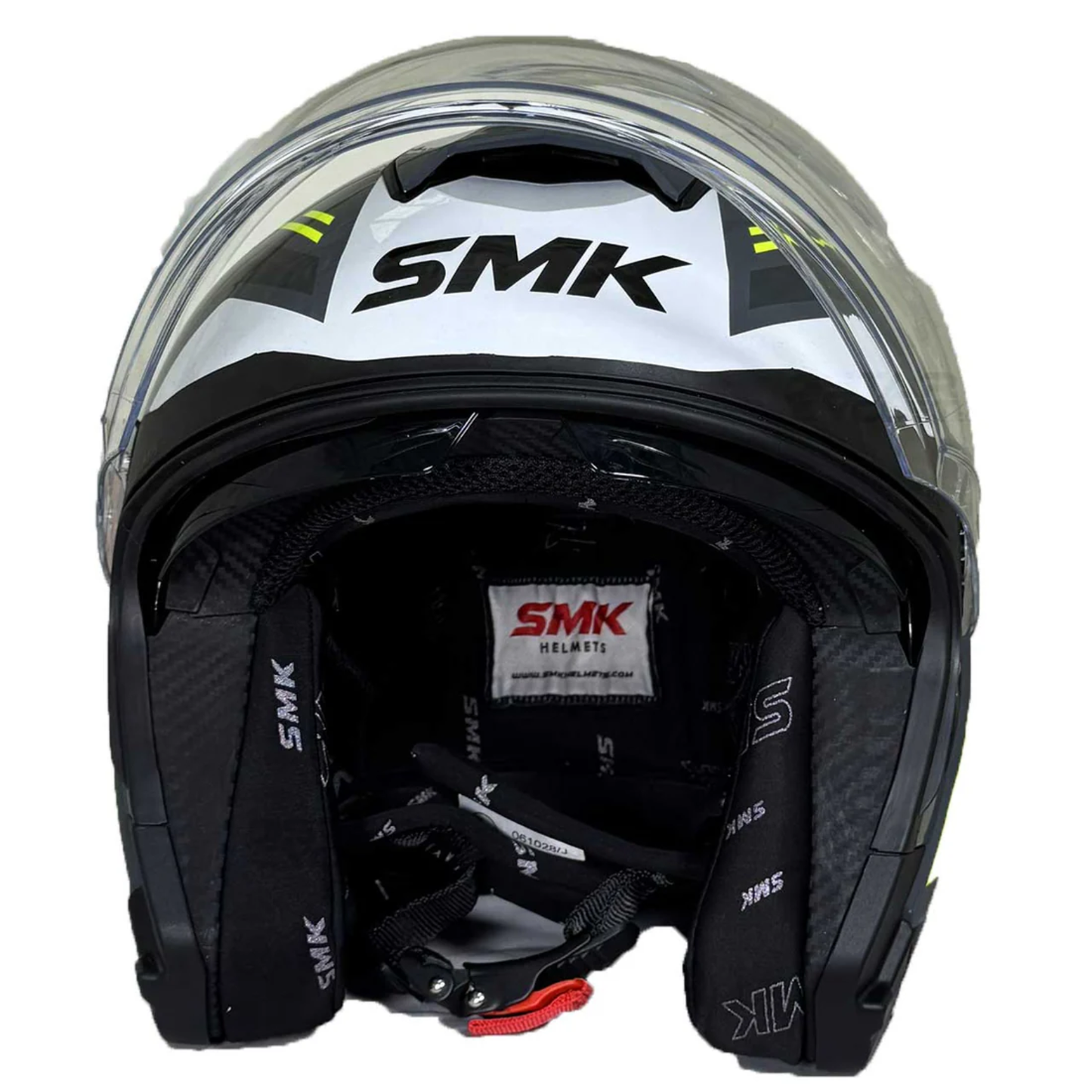 SMK GTJ Tourer GRPS GL614 Half Face Helmet - Gloss Grey Black Hiviz