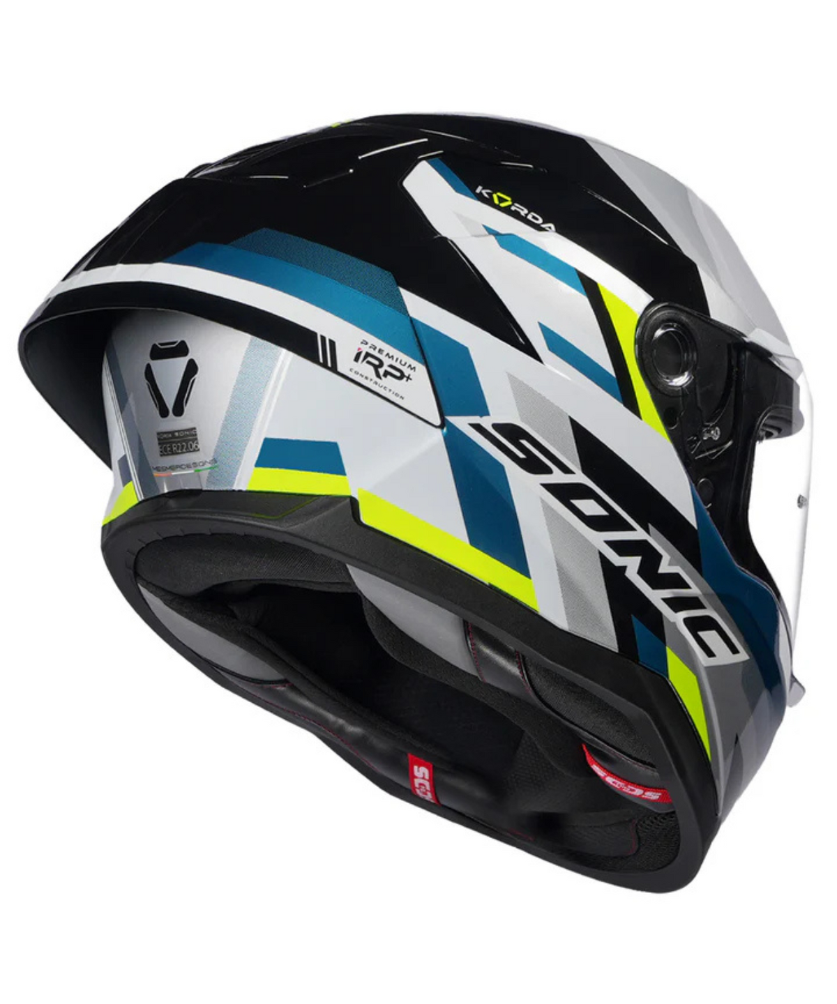 Korda Sonic GP Moze Helmet - Gloss Flourescent Yellow - Korda