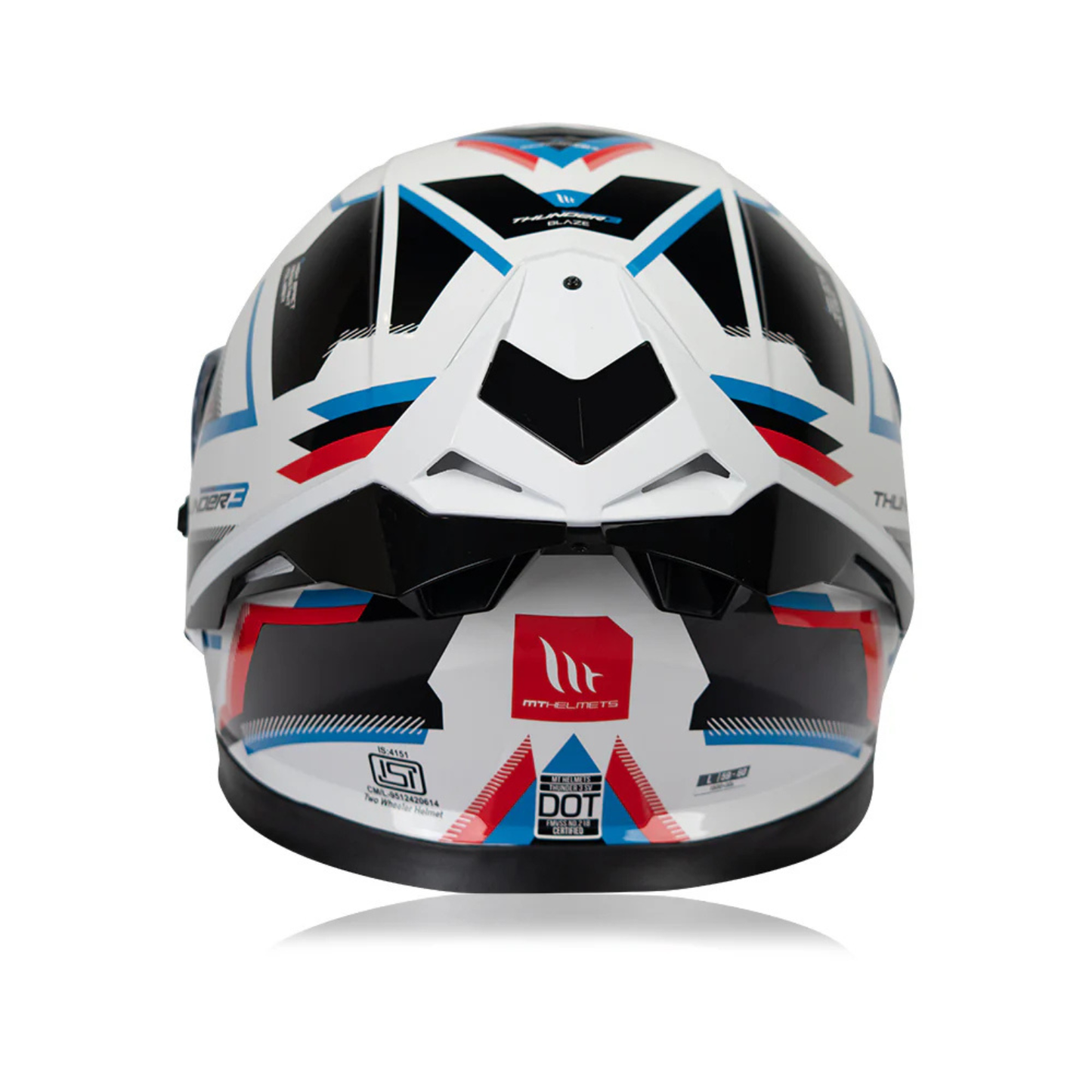 MT Thunder 3 SV Pro Blaze A7 Helmet - Gloss White Blue Red