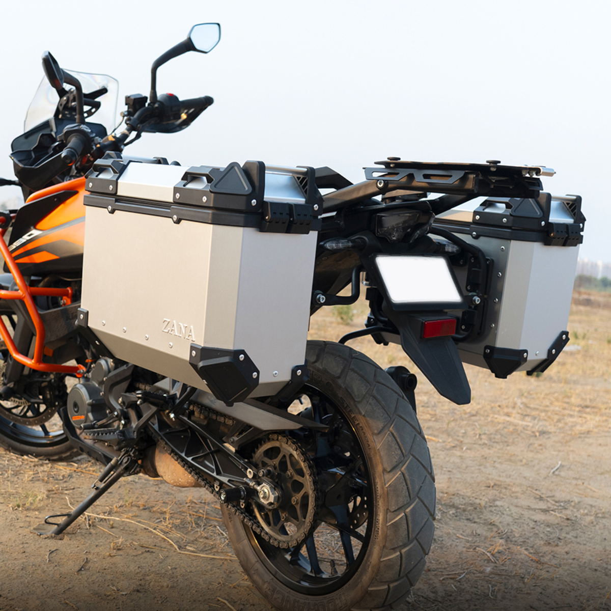 Zana KTM ADV 250/390 (2025) Aluminium L-Flat Pannier 36L Saddle Stay Frame - Silver - ZI-8491-LS - Zana
