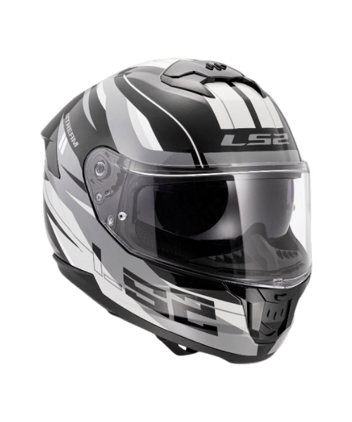 LS2 FF320 Stream II Bolt Helmet - Matt Black White - LS2