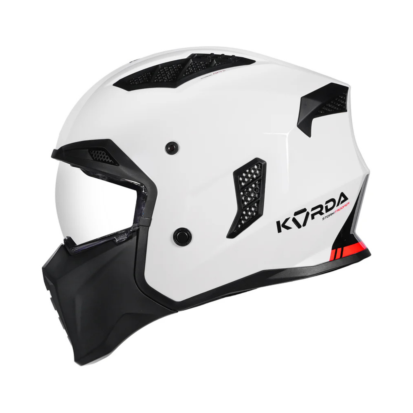 Korda Storm Trooper Solid Helmet - Gloss Black White