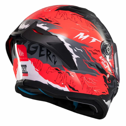 MT Stinger 2 Ardent C5 Helmet - Gloss Black Red