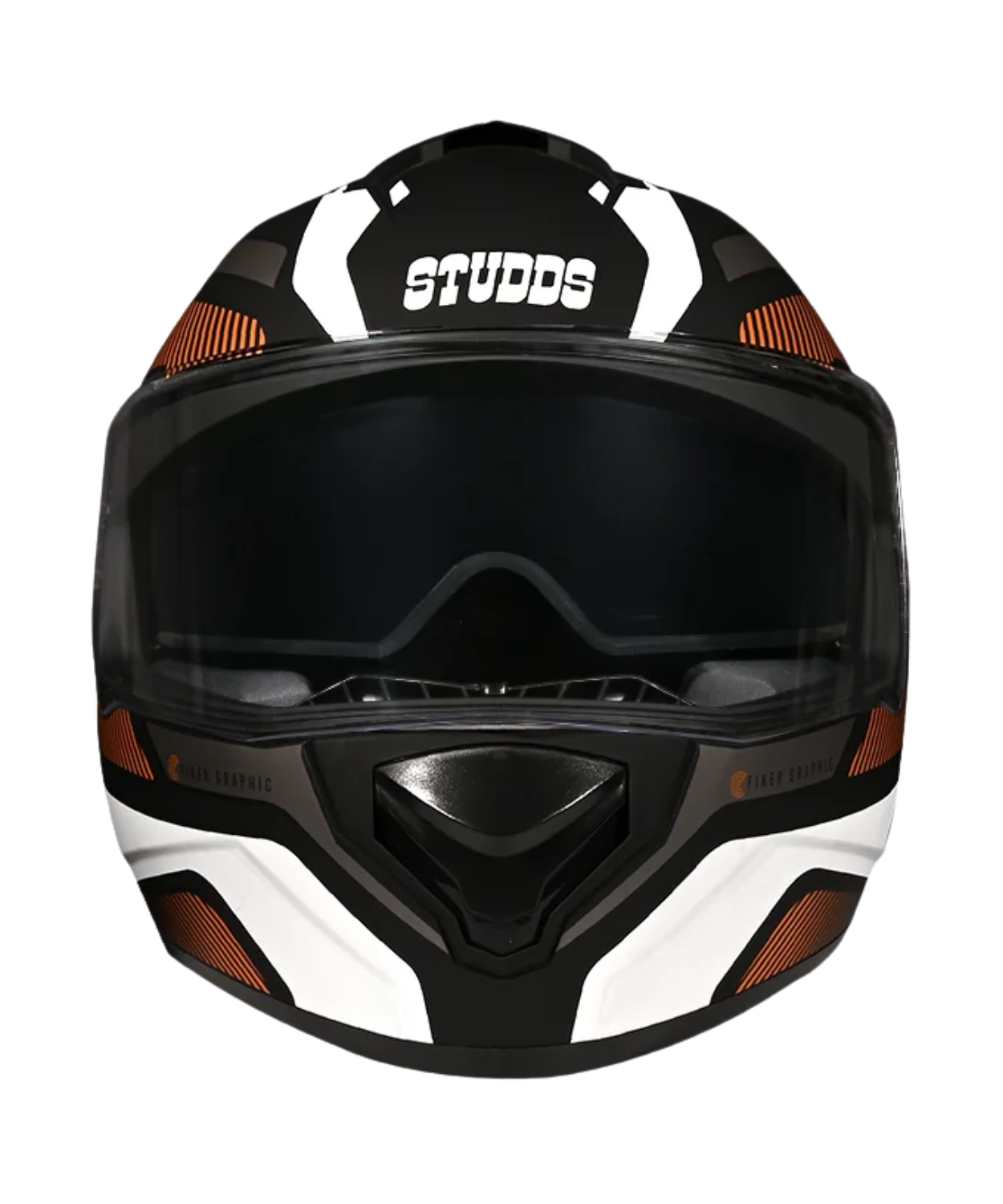 Studds Drifter D5 Fiker Decor Graphics Helmet - Matt Black Brown N11