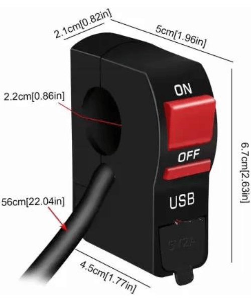 Aux Light switch with USB Charging