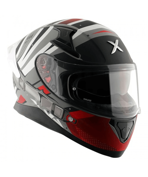 Axor Apex Hex-2 Helmet - Dull Cool Grey Red