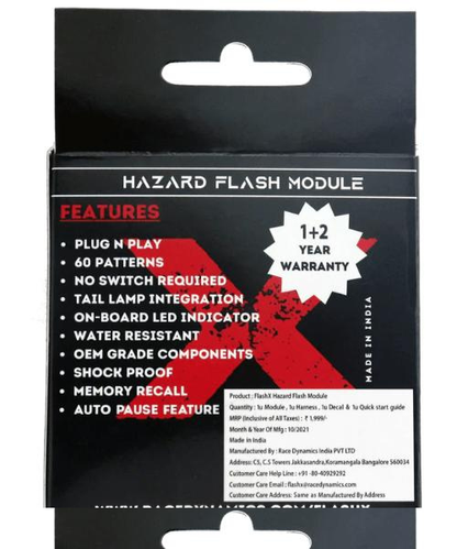 FlashX Hazard Flash Module for Aprilia SR 150