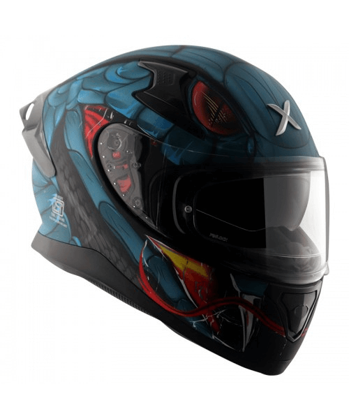 Axor Apex Venomous D/V Helmet - Dull Black Matt Blue