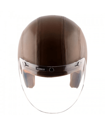 Axor Retro Jet Leather Forest Helmet - Green