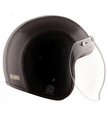 Axor Retro Jet Leather Legend Helmet - Coco Dark