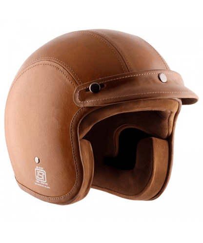 Axor Retro Jet Leather Tango Helmet - Yellow