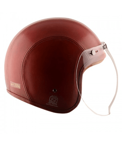 Axor Retro Jet Leather Wild Helmet - Red