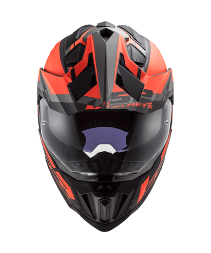 LS2 MX701 Explorer Alter Helmet - Matt Black Fluo Orange