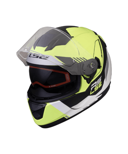 LS2 FF320 Stream Evo Xplorer Hi-Viz With Pinlock Helmet - Matt White Yellow