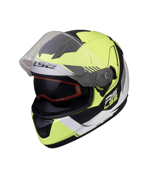 LS2 FF320 Stream Evo Xplorer Hi-Viz With Pinlock Helmet - Gloss White Yellow