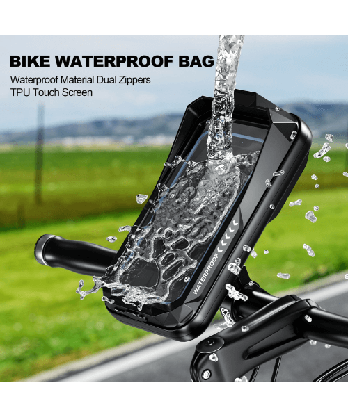 Yellowfin Waterproof Case Bag Bike Mobile Phone Holder Mount - M30-Black