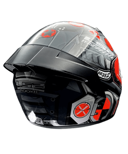 LS2 FF352 Rookie Big One Helmet - Gray Hi Viz Orange
