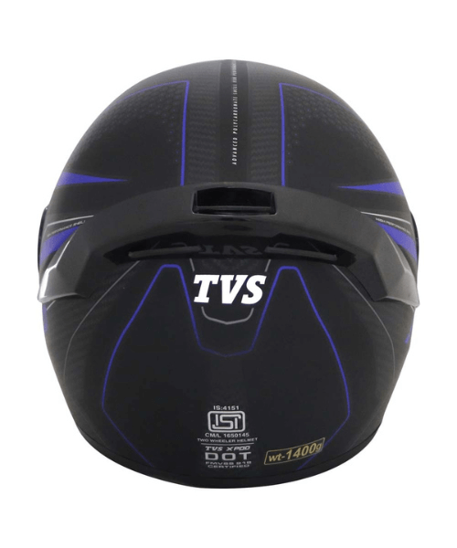 TVS Racing XPOD Helmet - Blistering Black Blue