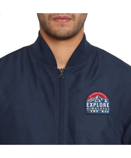 Royal Enfield Explorer Bomber Jacket - Denim Blue