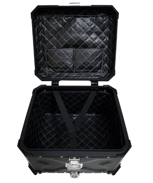 Moto Vanguard Aluminium Top Box 55 Ltr - Black