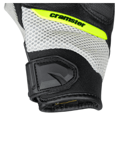 Cramster Breezer Gloves - Light Grey Hi Viz Green