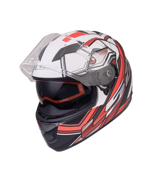LS2 FF320 Stream Evo Xdron With Pinlock Helmet - Matt White Red