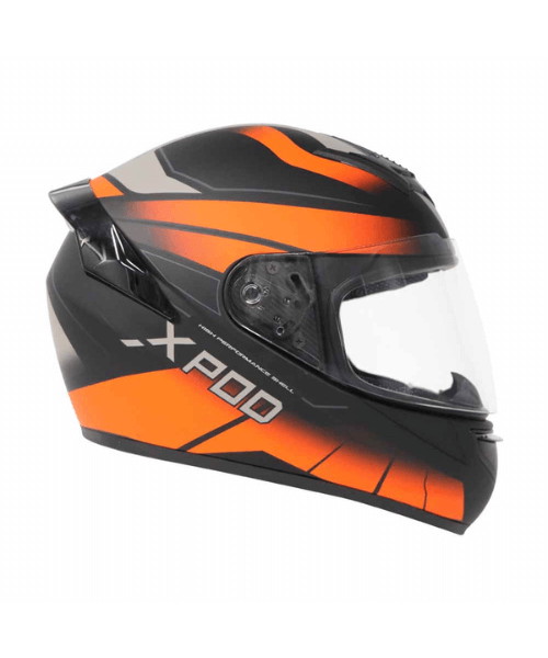TVS XPOD Dual Tone Helmet - Orange Grey