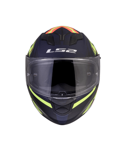 LS2 FF320 Stream Evo Reflex Hi-Viz With Pinlock Helmet - Gloss Navy Blue Orange