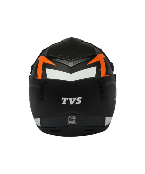 TVS Full Face Graphic 2 Helmet - Orange Black