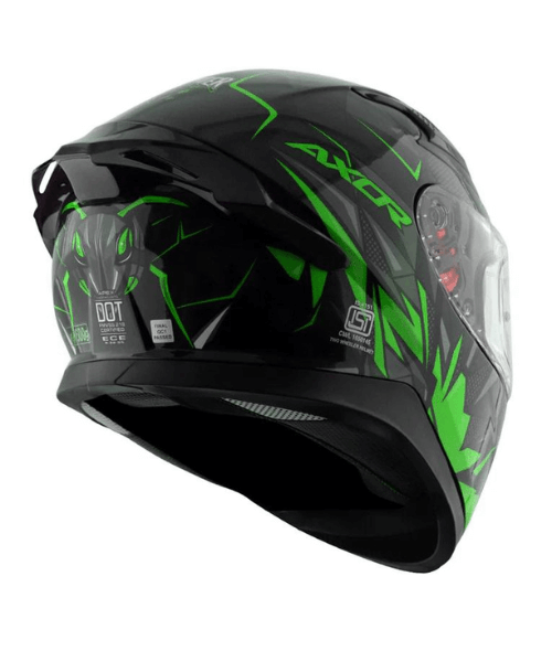 AXOR Apex Hunter D/V Helmet - Gloss Black Neon Green