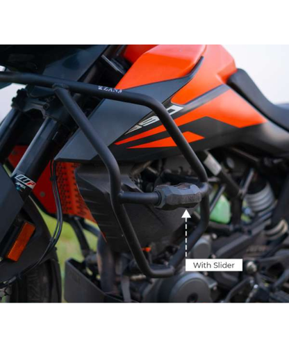 Zana Crash Guard With Slider Texture Matt Black for KTM 250/390 / 390 X ADV - ZI-7013