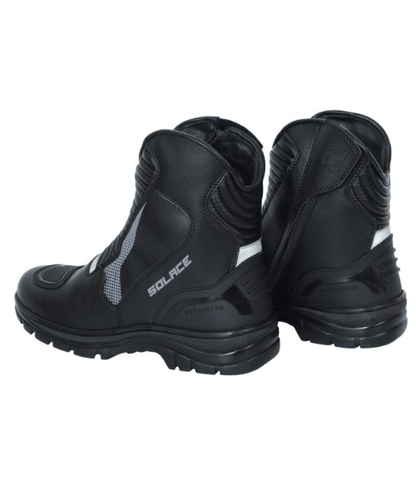 Solace Scout Motorcycle Boots - Black Grey