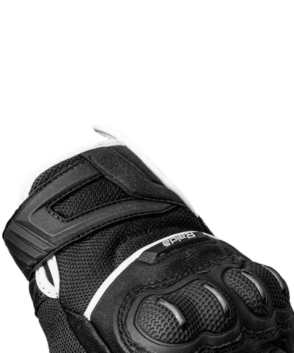 Raida AirWave Motorcycle Riding Gloves - Black White