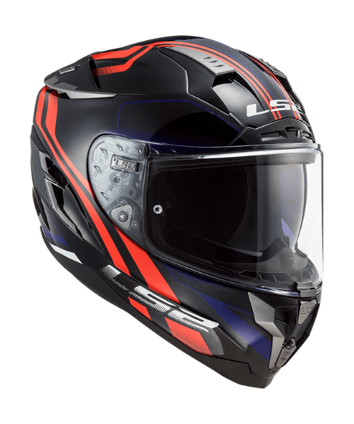 LS2 FF327 Challenger Propeller Helmet - Red Blue