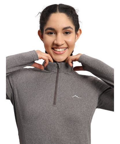 Reccy Women's Nomadic Full Sleeves T Shirt - Pebble