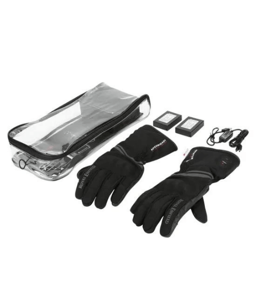Royal Enfield Heated Riding Gloves - Black