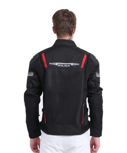 Solace Ramble V2 Motorcycle Riding Jacket - Black Red