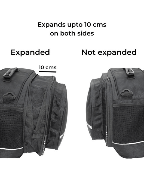 Guardian Gears Stallion Saddlebag with Rain Covers 50L expandable to 65L