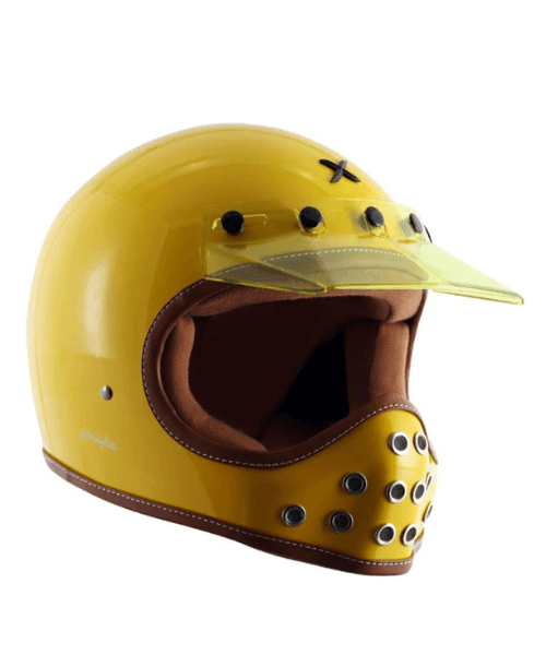 Axor Retro Moto-X Helmet - Yellow