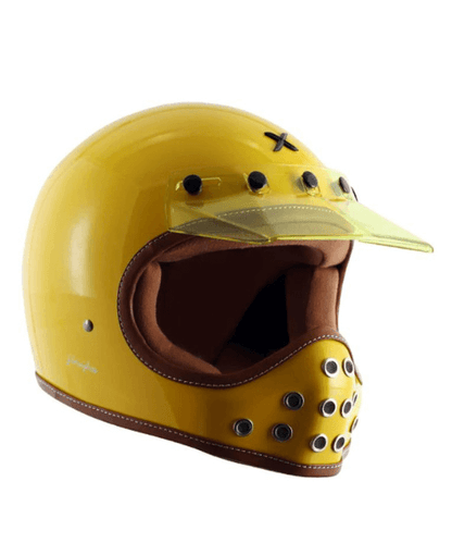 Axor Retro Moto-X Helmet - Yellow