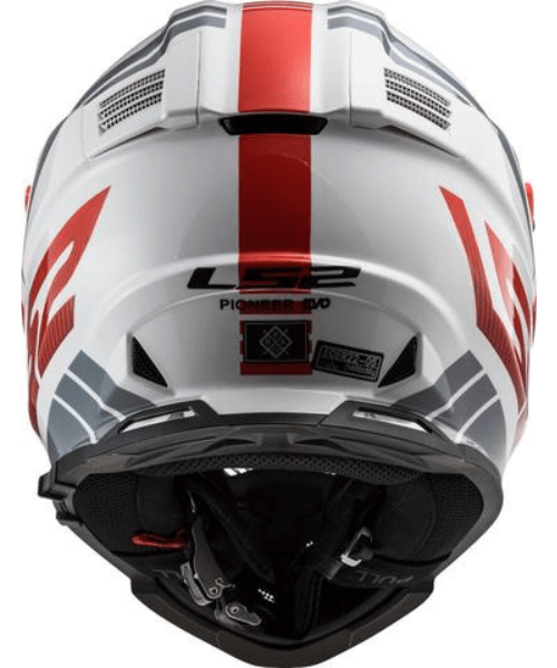 LS2 MX436 Pioneer Evo Evolve Dual Sport Helmet - Gloss Red White