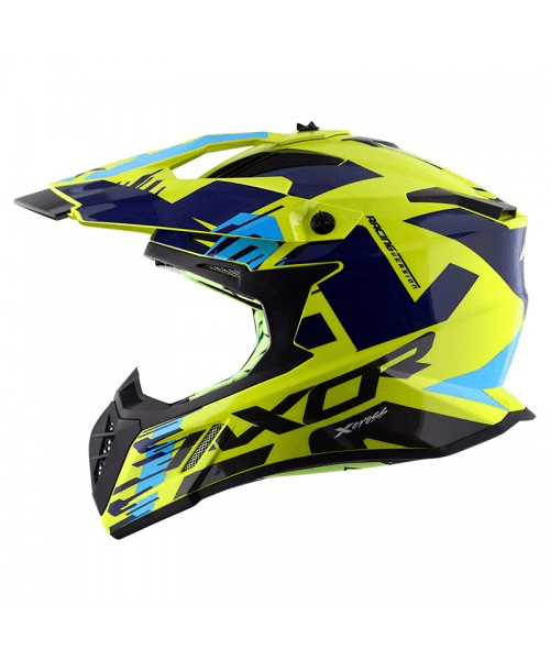 Axor X-CROSS X1 Off Road Helmet -Neon Yellow Blue