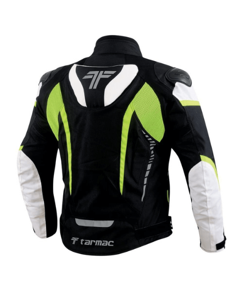 Tarmac Corsa Riding Jacket with Level 2 SAFE TECH protectors - Black White Fluorescent