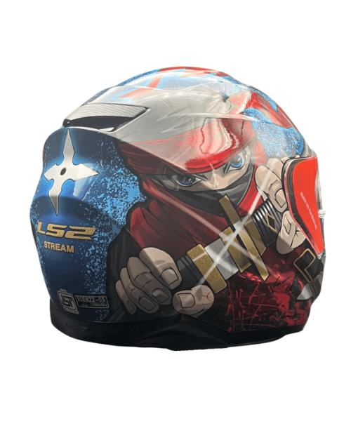 LS2 FF320 Stream Evo Ninja with D Ring Helmet - Red Blue