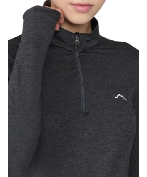 Reccy Women’s Nomadic Full Sleeves T Shirt - Dark Gray