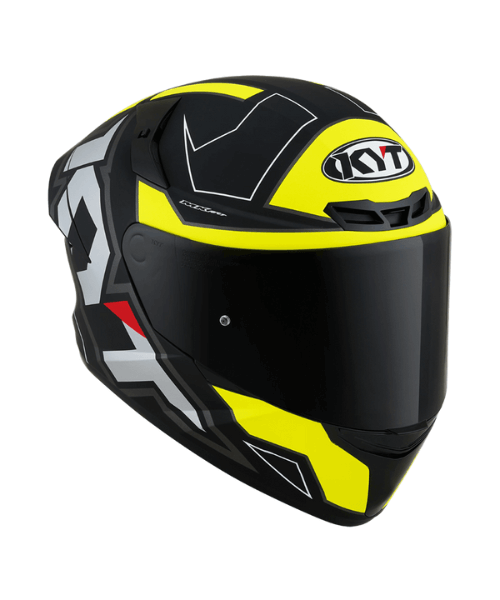KYT TT-Course Electron Helmet - Matt Black Yellow